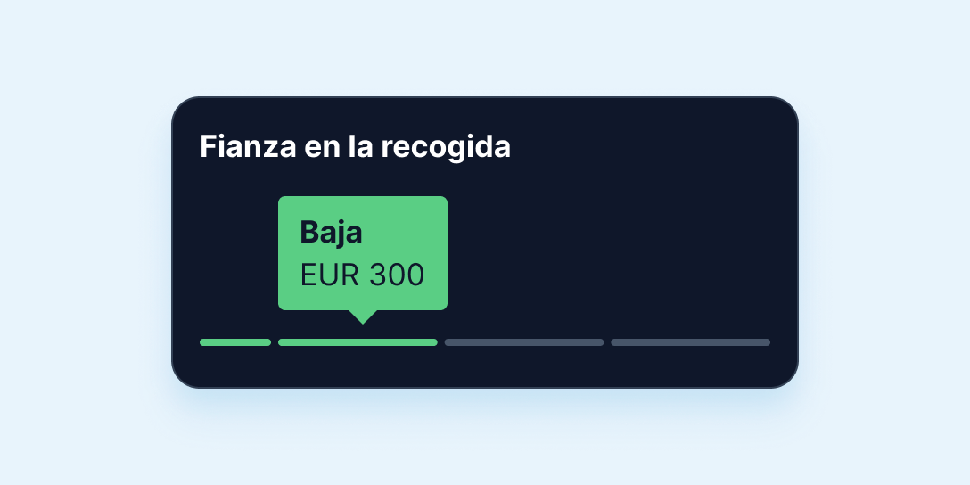 Recuerde que debe dejar una fianza